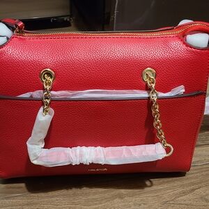 Halston Heritage Red Leather Women's Bag
